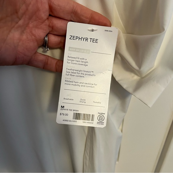 NWT Athleta Zephyr Tee - Sz M - Picture 5 of 10